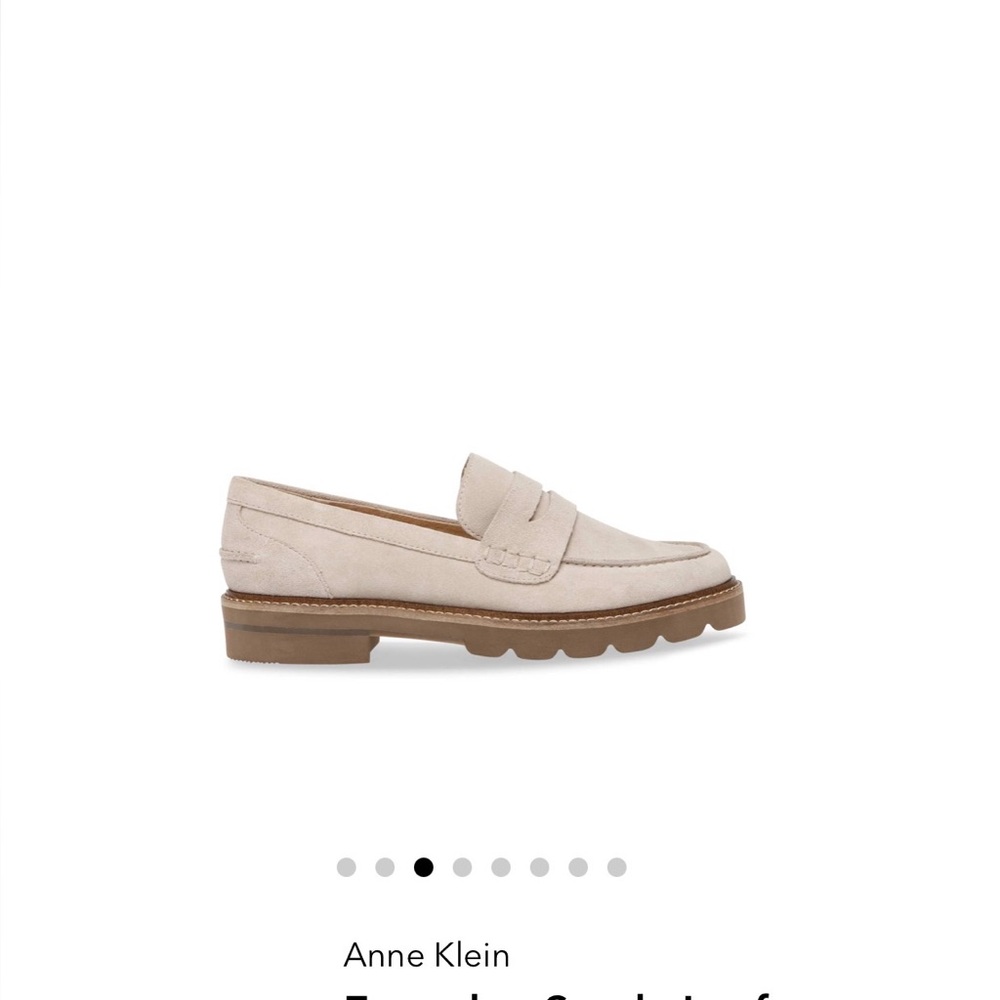 Anne Klein Emmylou Suede Loafer In Beige Size 10 Womens W/flaw
